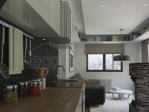 Modern 1 storey Ecohouse Kitchen